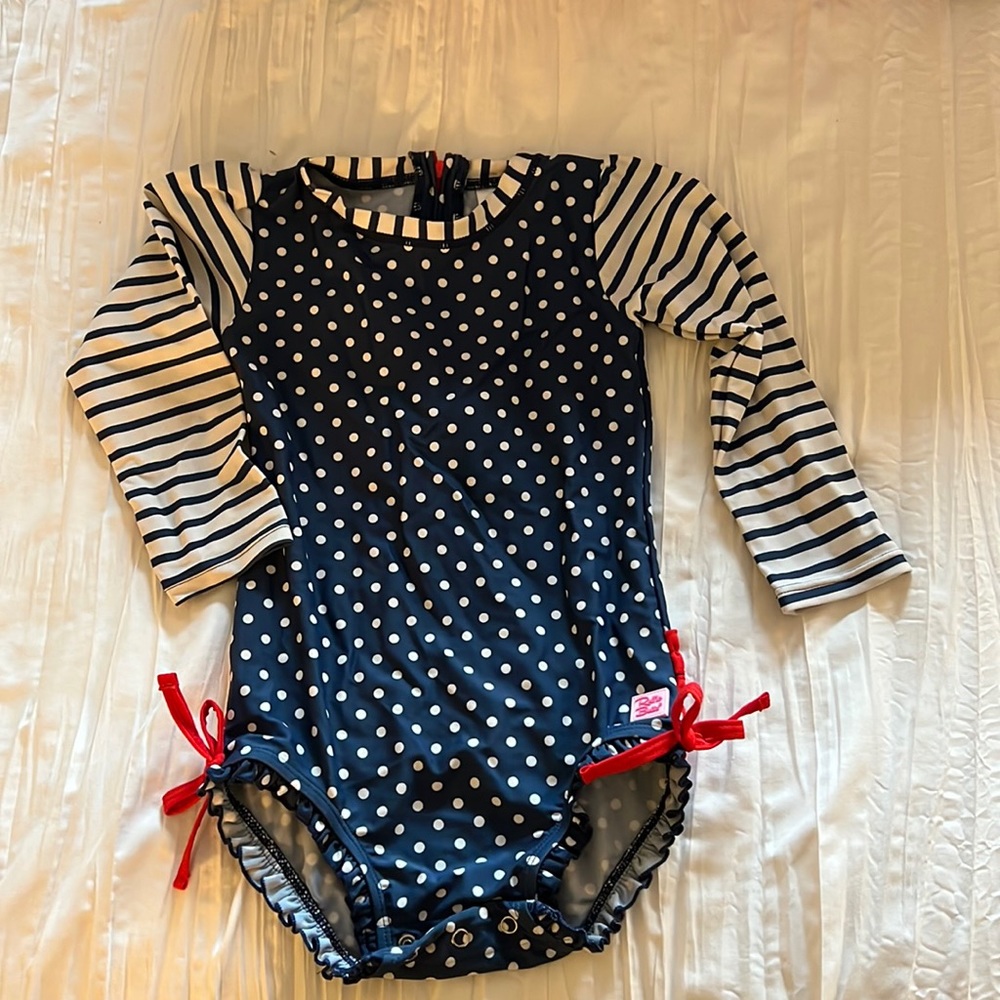 Ruffle Butts Rashguard Swimsuit